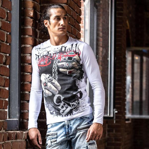 Cipo & Baxx CL511 Street Style Printed Sweatshirt BLACK