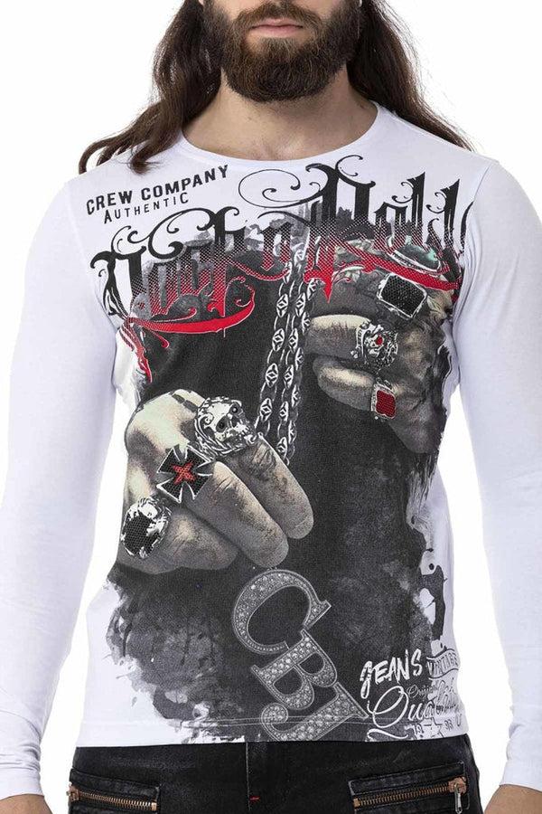 Cipo & Baxx CL511 Street Style Printed Sweatshirt BLACK