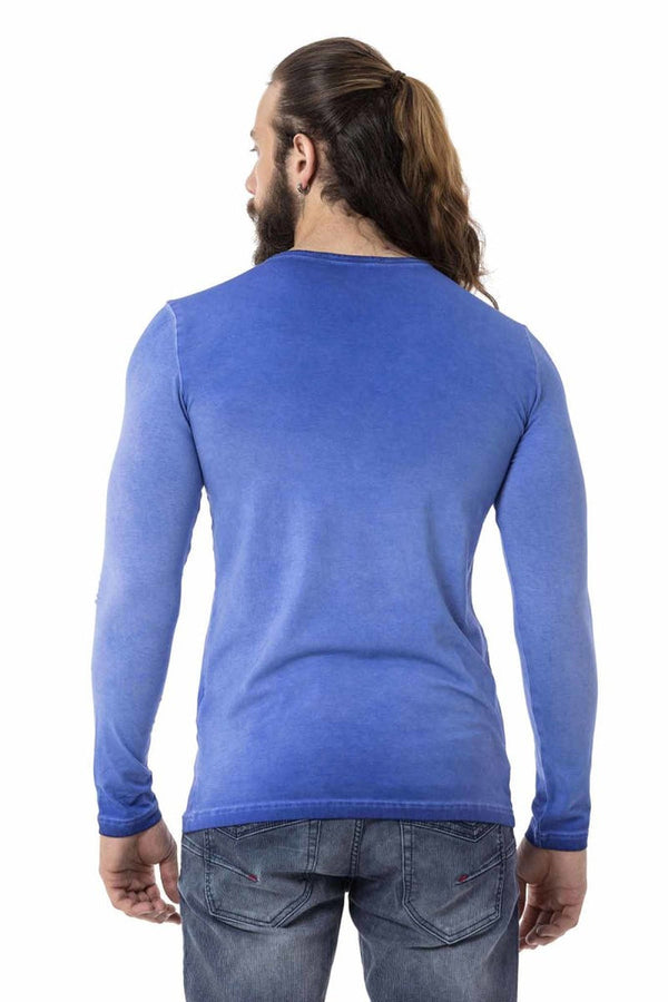 Cipo & Baxx CL527 Thin Sweatshirt With Front Pocket BLUE