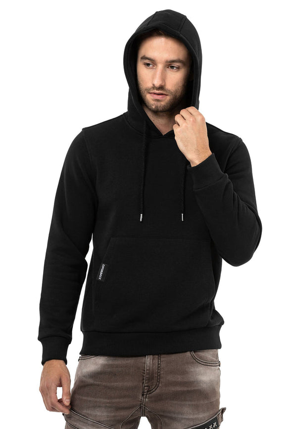 Cipo & Baxx CL557 Basic Men's Hooded Sweatshirt BLACK