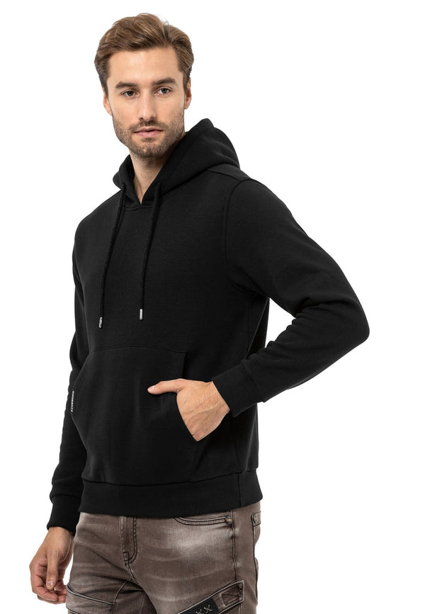 Cipo & Baxx CL557 Basic Men's Hooded Sweatshirt BLACK