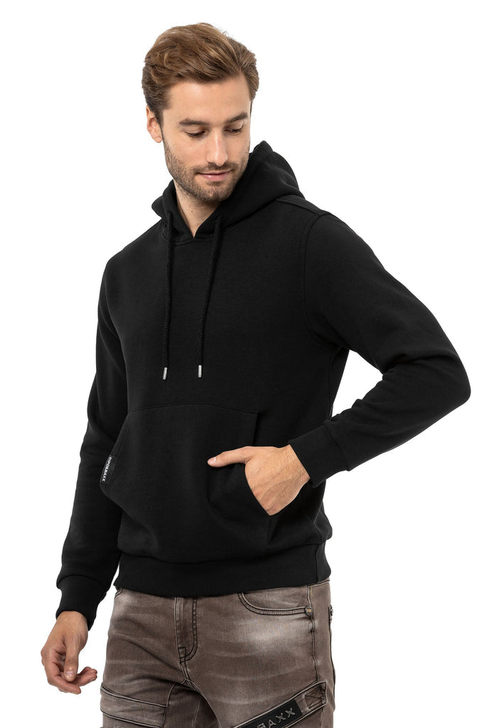 cipo & baxx CL557 Basic Men's Hooded Sweatshirt BLACK