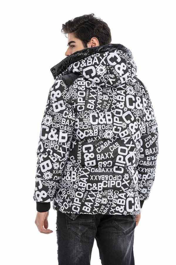 Cipo & Baxx CM193 CIPO & BAXX Printed Puffer Jacket BLACK