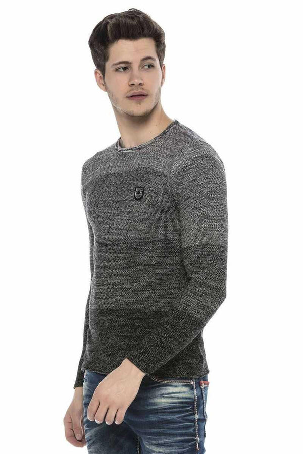 Cipo & Baxx CP205 Crew Neck Sports Men's Sweater ANTHRACITE