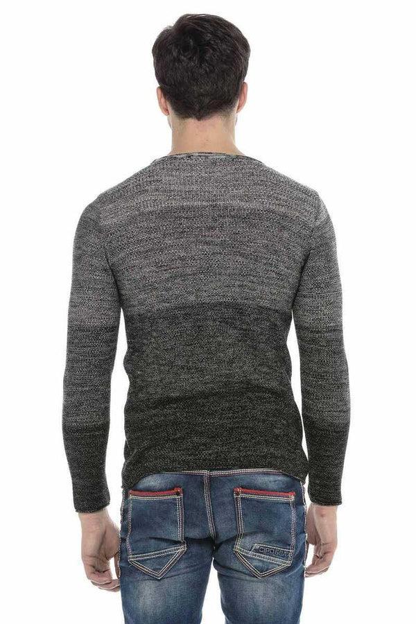 Cipo & Baxx CP205 Crew Neck Sports Men's Sweater ANTHRACITE