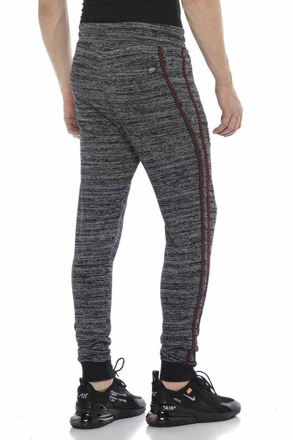 Cipo & Baxx CR119 Side Striped Low Waist Slim Bottom Tracksuit GREYMELANGE