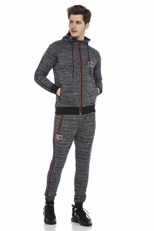 Cipo & Baxx CR119 Side Striped Low Waist Slim Bottom Tracksuit GREYMELANGE