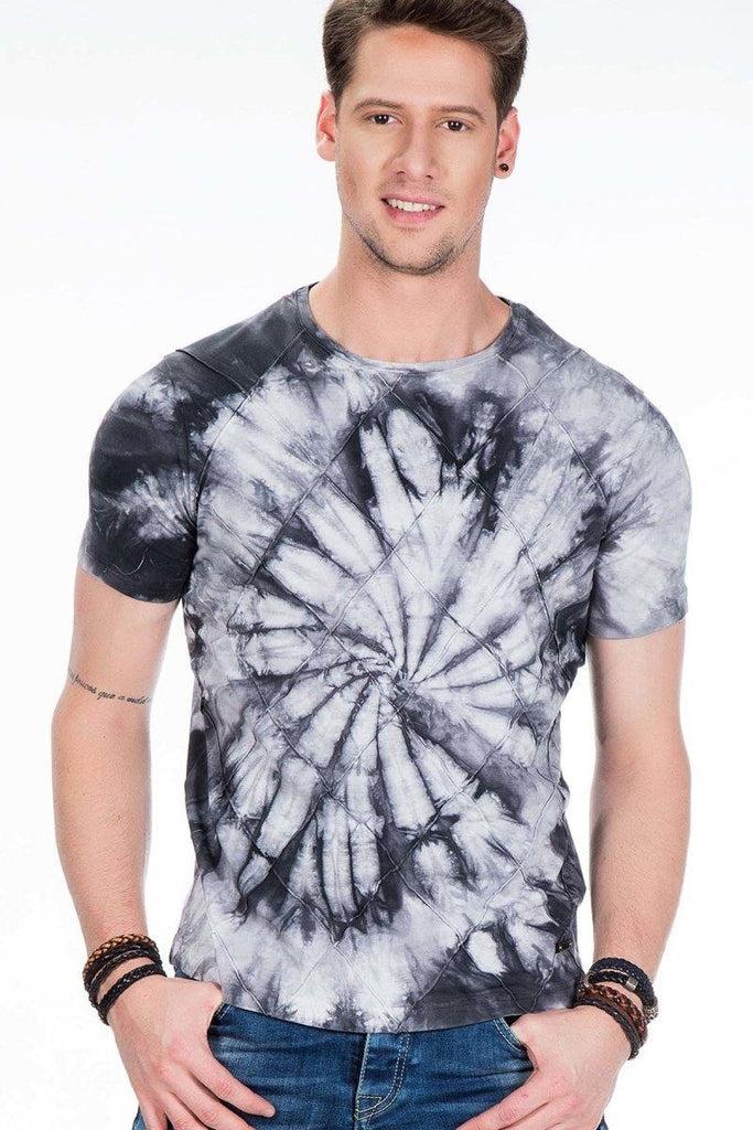 cipo & baxx CT406 Swirl Pattern Men's T-Shirt ANTHRACITE