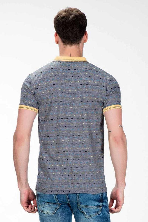 Cipo & Baxx CT440 Polo Neck Classic Men's T-Shirt GREY
