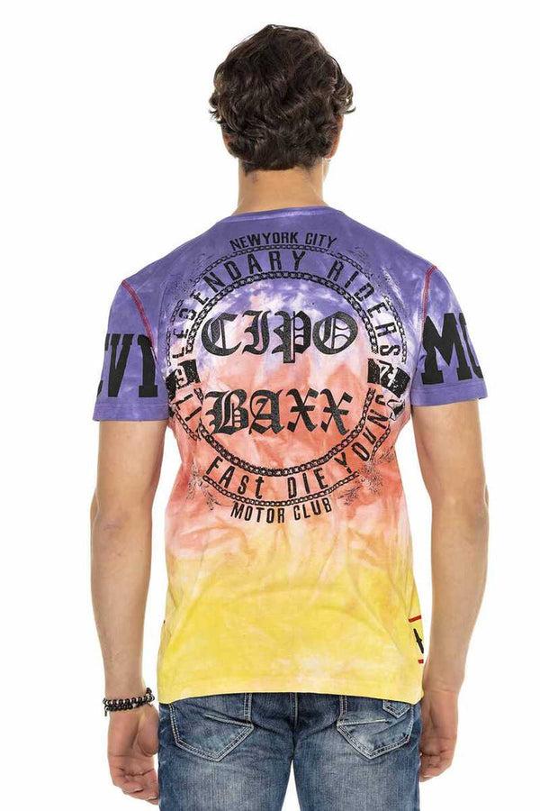Cipo & Baxx CT580 Stone Logo Motor Club T-Shirt PURPLE