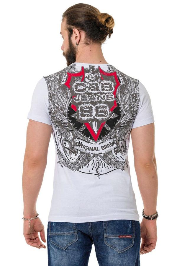 Cipo & Baxx CT716 Front Back Shadow Printed T-Shirt BLACK