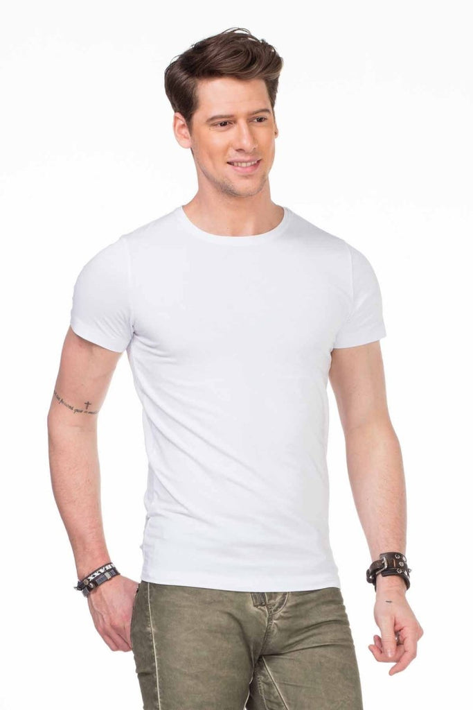 cipo & baxx CU105 Crew Neck Slim Fit Men's T-Shirt BLACK