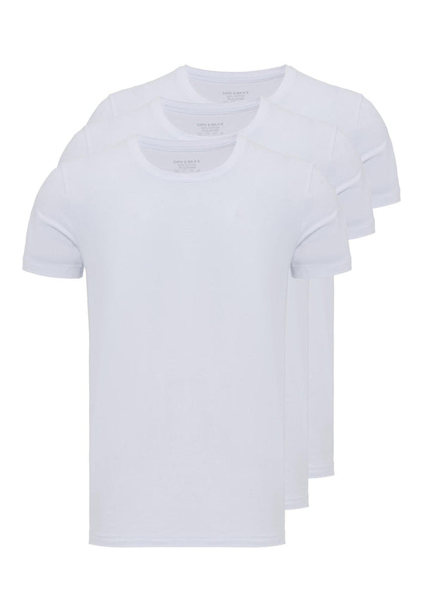 Cipo & Baxx CU115 Basic T-Shirt (comes In 3 Pieces.) BLACK-WHITE-ANTHRACITE