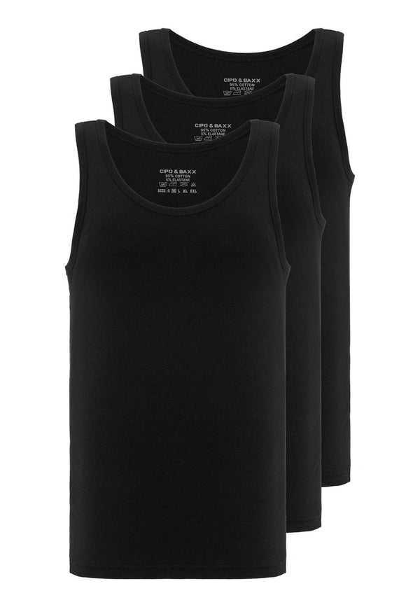 Cipo & Baxx CU117 Undershirt (comes In 3 Pieces.) BLACK-WHITE-ANTHRACITE