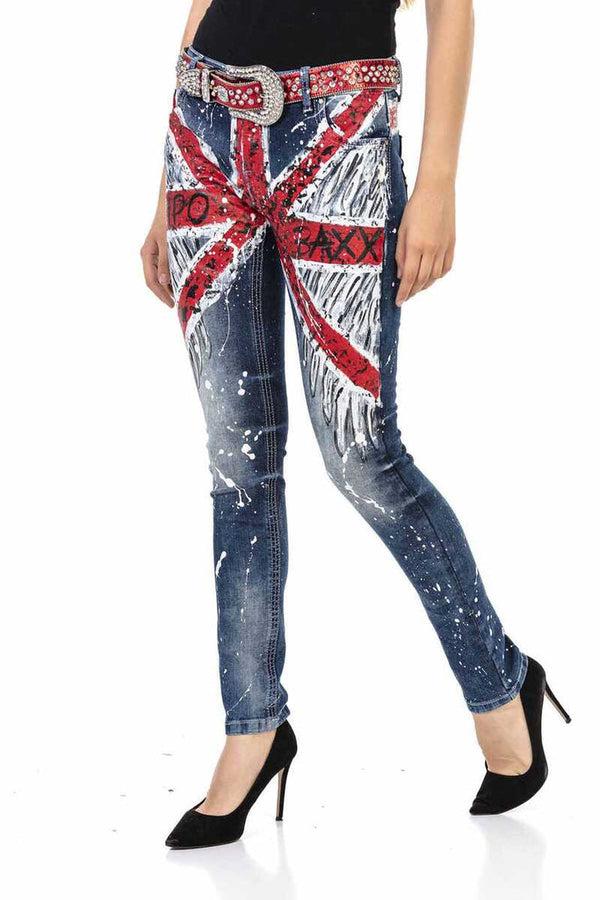 Cipo & Baxx WD455 Slim Fit Women's Jean Trousers BLUE