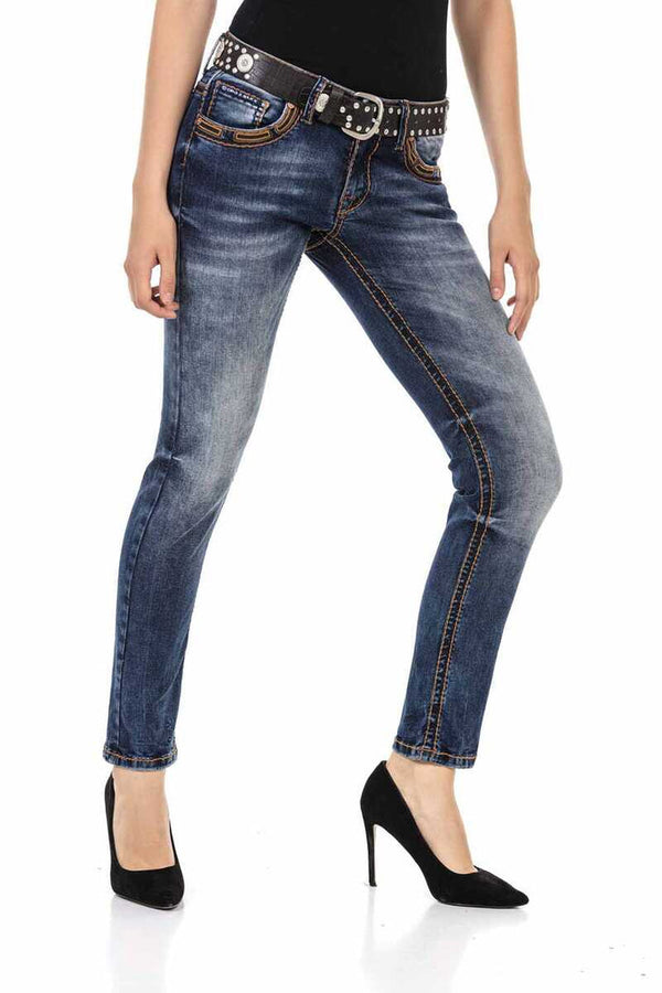 Cipo & Baxx WD464 Slim Fit Women's Jean Trousers BLUE