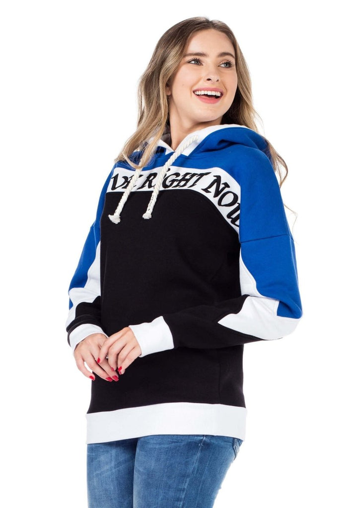 cipo & baxx WL196 Three Color Hooded Women's Sweatshirts BLACK