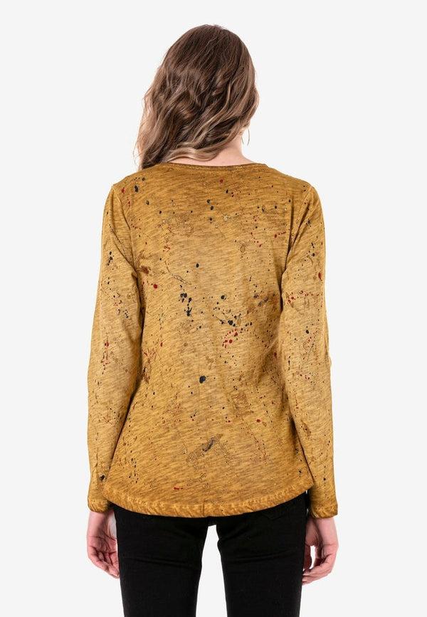 Cipo & Baxx WL307 Pheonix Mustard Color Thin Sweatshirt MUSTARD
