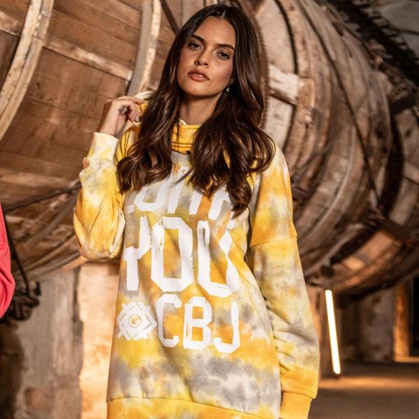 Cipo & Baxx WL346 Yellow Oversize Women's Sweatshirt YELLOW