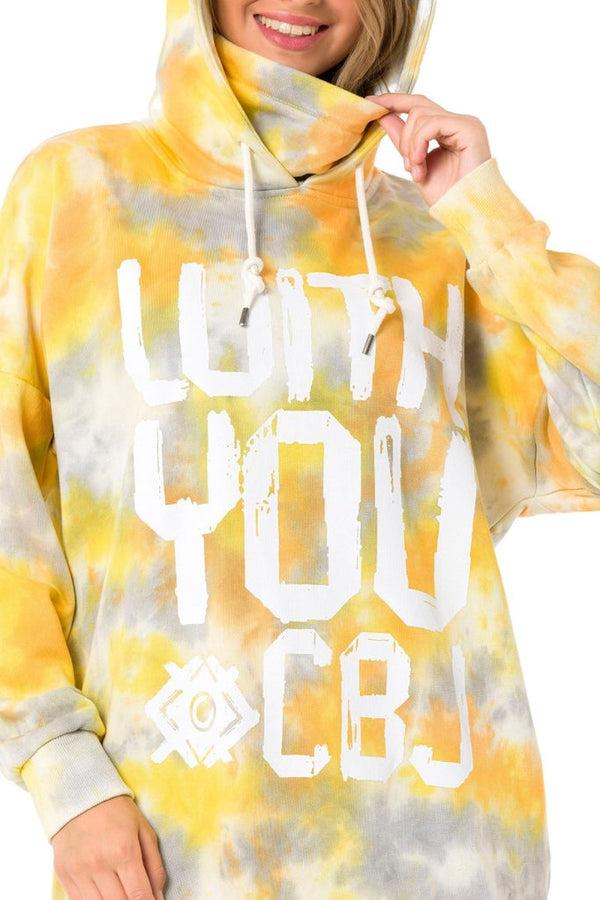 Cipo & Baxx WL346 Yellow Oversize Women's Sweatshirt YELLOW