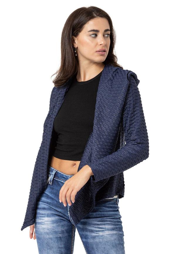 Cipo & Baxx WL360 Women's Silver Detailed Sweatshirt BLACK