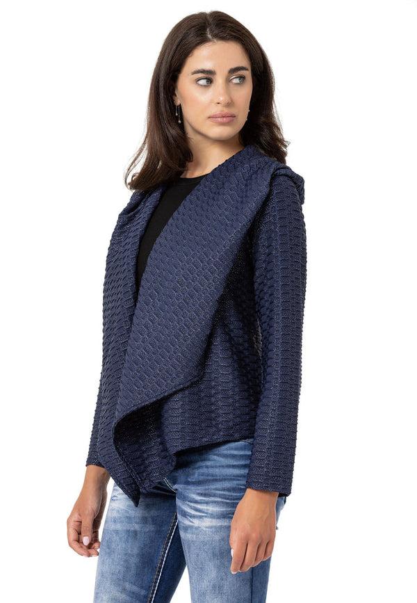 Cipo & Baxx WL360 Women's Silver Detailed Sweatshirt BLACK