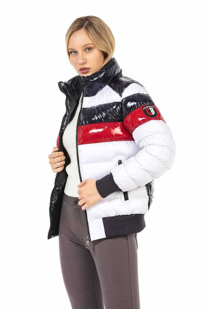cipo & baxx WM120 Multi Color Women's Puffer Coat NAVYBLUE