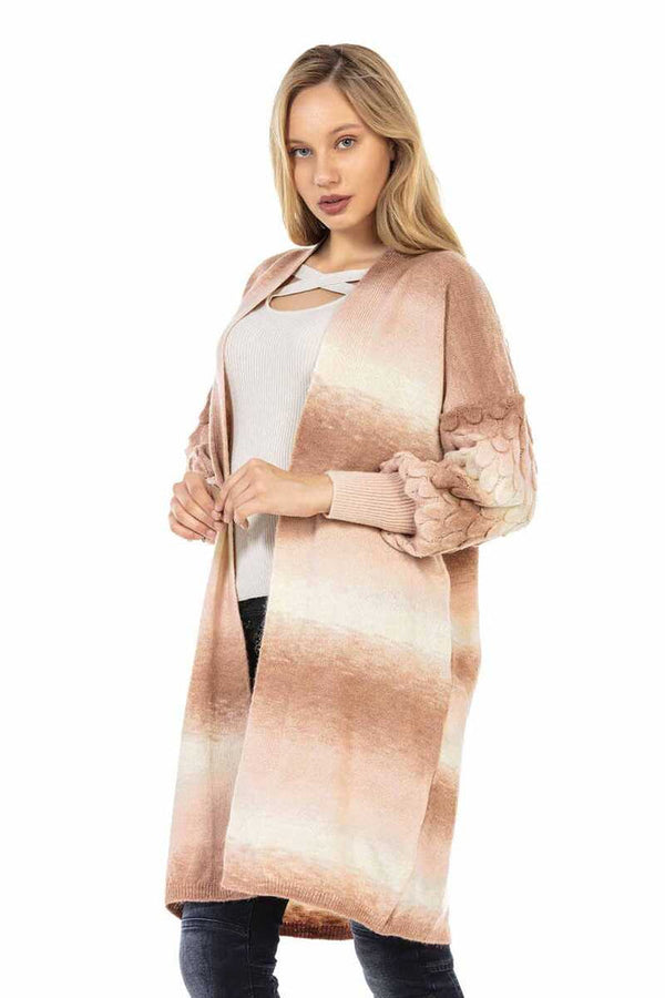 Cipo & Baxx WP221 Oversize Balloon Sleeve Women's Cardigan POWDER