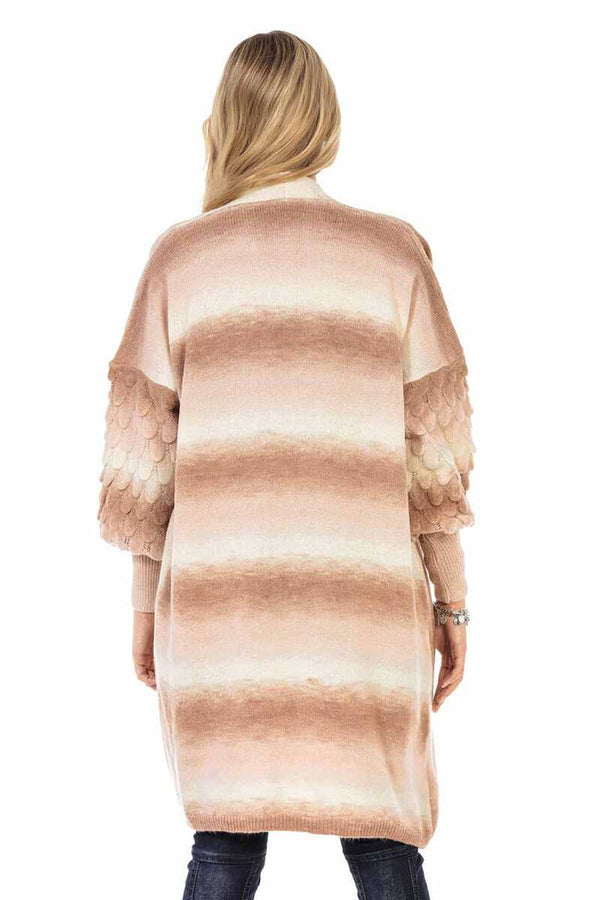 Cipo & Baxx WP221 Oversize Balloon Sleeve Women's Cardigan POWDER