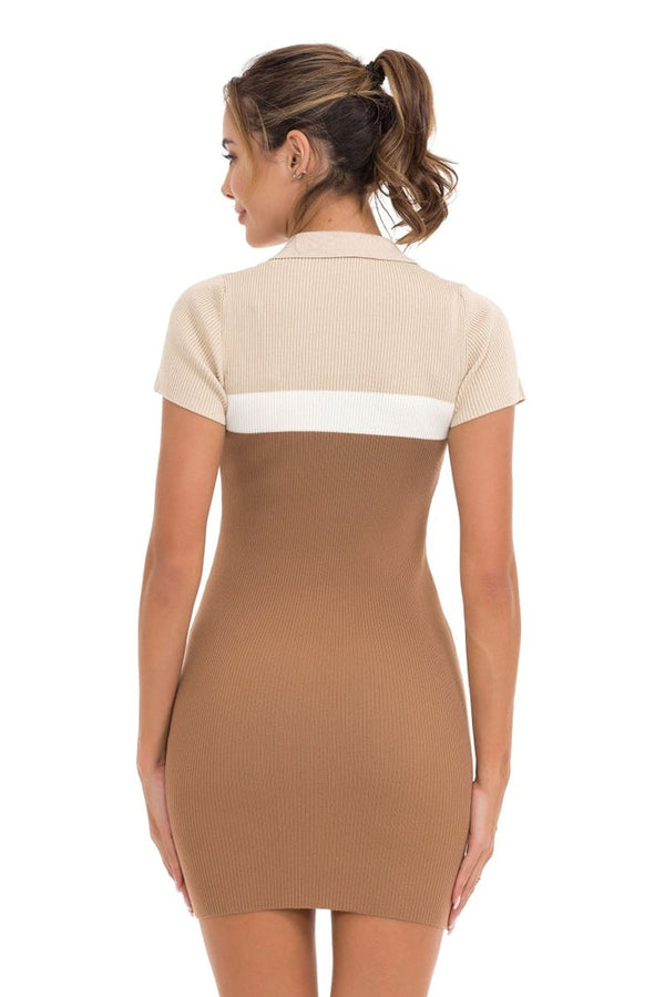 Cipo & Baxx WP256 Women's Knitwear Mini Dress SAXEBLUE