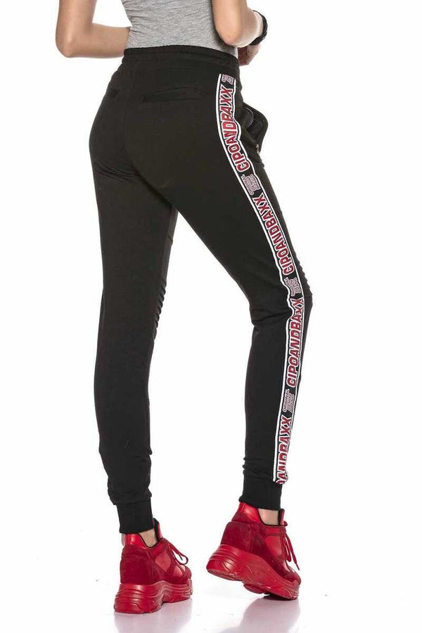 Cipo & Baxx WR115 Side Stripe Knee Detailed Bottom Tracksuit BLACK