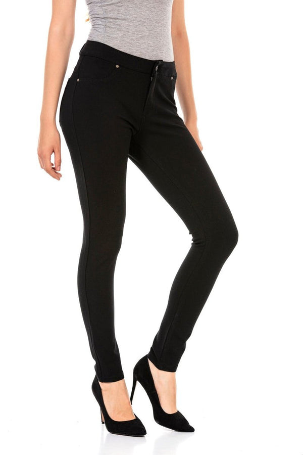 Cipo & Baxx WR143 Black Lycra Leggings Trousers BLACK