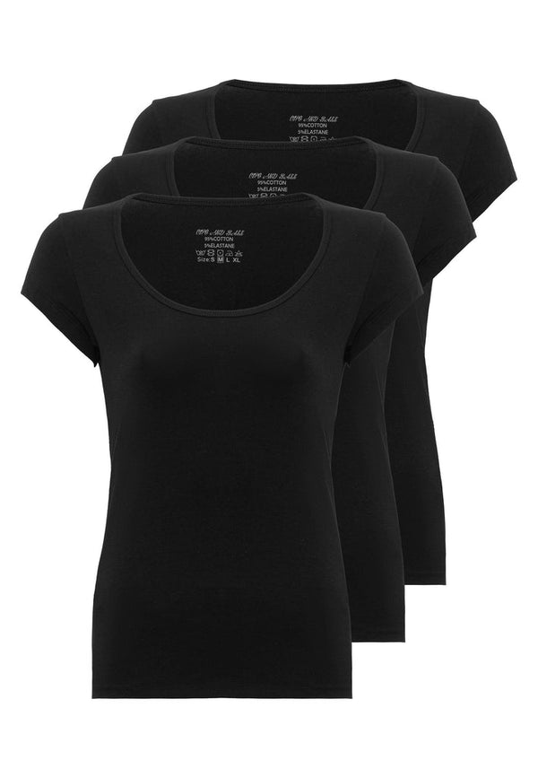 Cipo & Baxx WU106 Women Undershirt BLACK-WHITE-ANTHRACITE