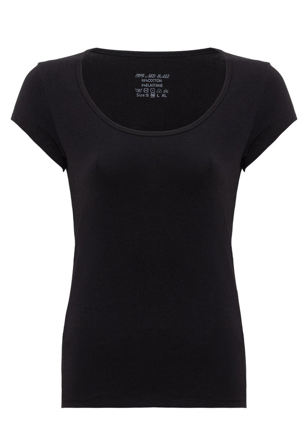 Cipo & Baxx WU106 Women Undershirt BLACK-WHITE-ANTHRACITE
