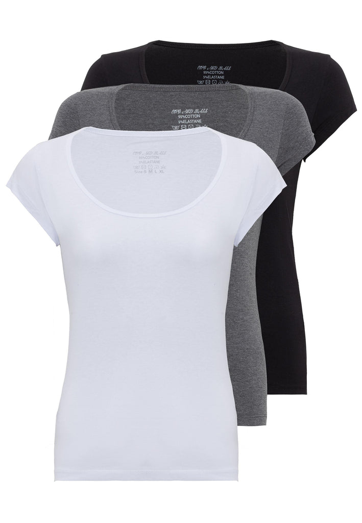 cipo & baxx WU106 Women Undershirt BLACK-WHITE-ANTHRACITE