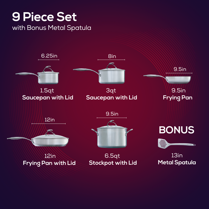 Circulon 10-Piece Hybrid Stainless Steel Cookware Set