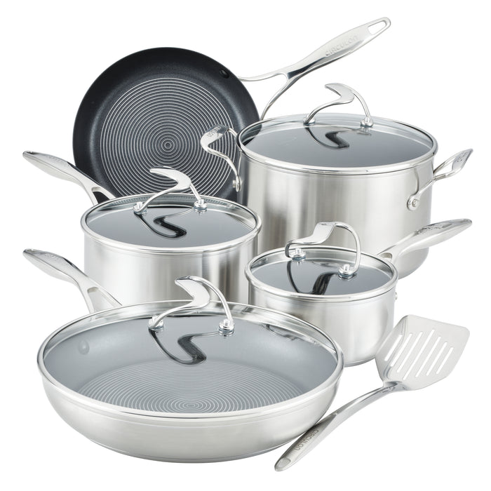 circulon 10-Piece Hybrid Stainless Steel Cookware Set