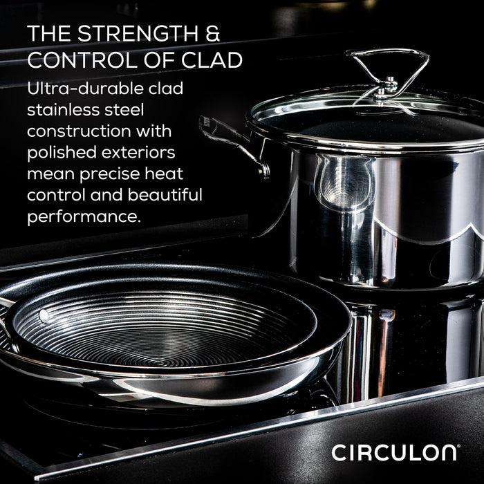 Circulon 10-Piece Stainless Steel Cookware Set With 2-Piece Bonus Utensil Set