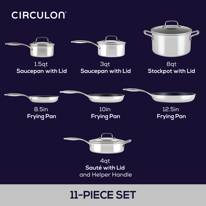Circulon 11-Piece ScratchDefense™ C1 Nonstick Cookware Set