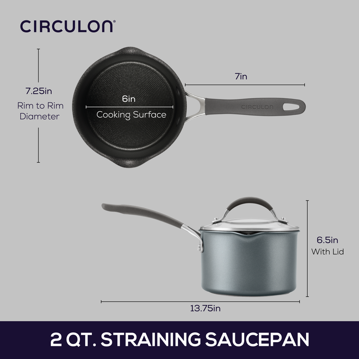 Circulon 2-Quart A1 ScratchDefense™ Nonstick Sauce Pan With Lid