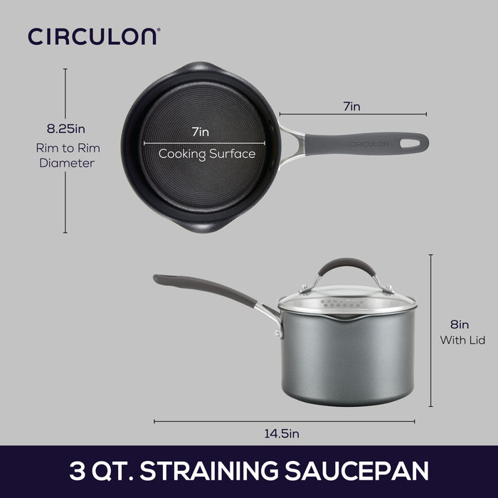 Circulon 3-Quart A1 ScratchDefense™ Nonstick Saucepan And Lid