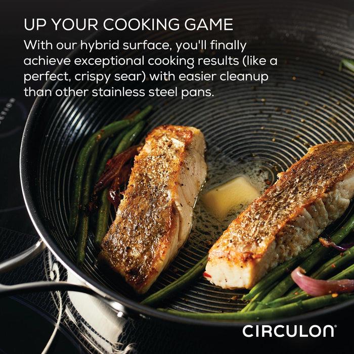 Circulon 5 Quart Tri-Ply Clad Nonstick Saute W/ Lid & Helper Handle