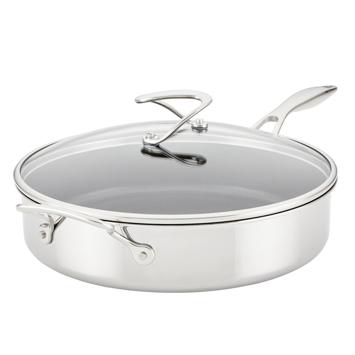 circulon 5 Quart Tri-Ply Clad Nonstick Saute w/ Lid & Helper Handle