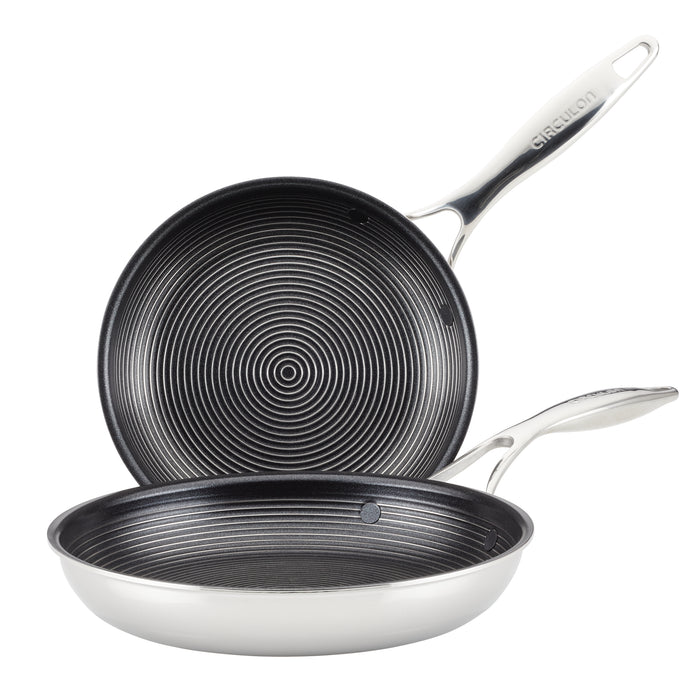 circulon 8.5" & 10" Tri-Ply Clad Nonstick Frying Pan Set