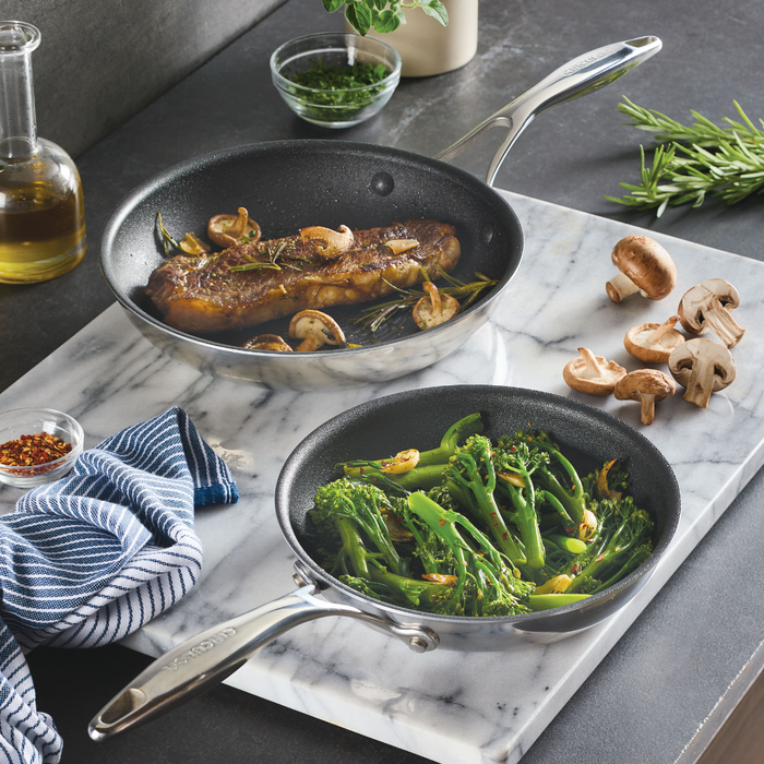 Circulon 8.5-Inch And 10-Inch ScratchDefense™ C1 Nonstick Clad Frying Pan Set