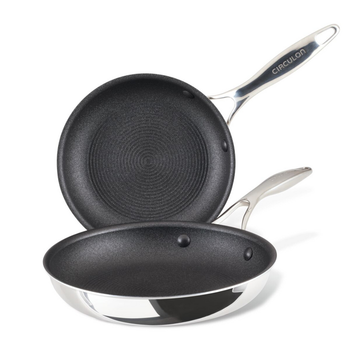 circulon 8.5-Inch and 10-Inch ScratchDefense™ C1 Nonstick Clad Frying Pan Set