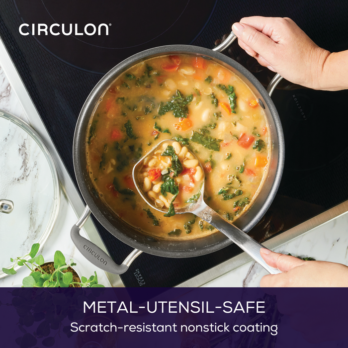 Circulon 8-Quart Pot ScratchDefense™ Nonstick Stockpot With Lid
