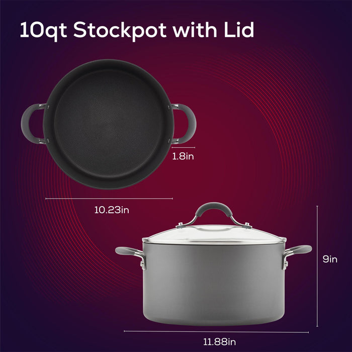 Circulon 10-Quart Pot: Large Nonstick Stockpot