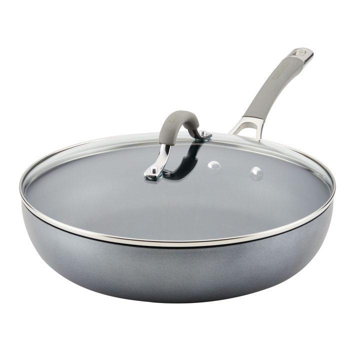 circulon 12-Inch Nonstick Deep Frying Pan with Lid