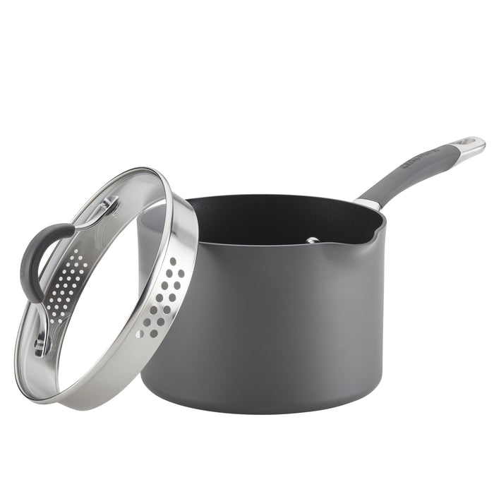 Circulon 3-Quart Nonstick Straining Saucepan
